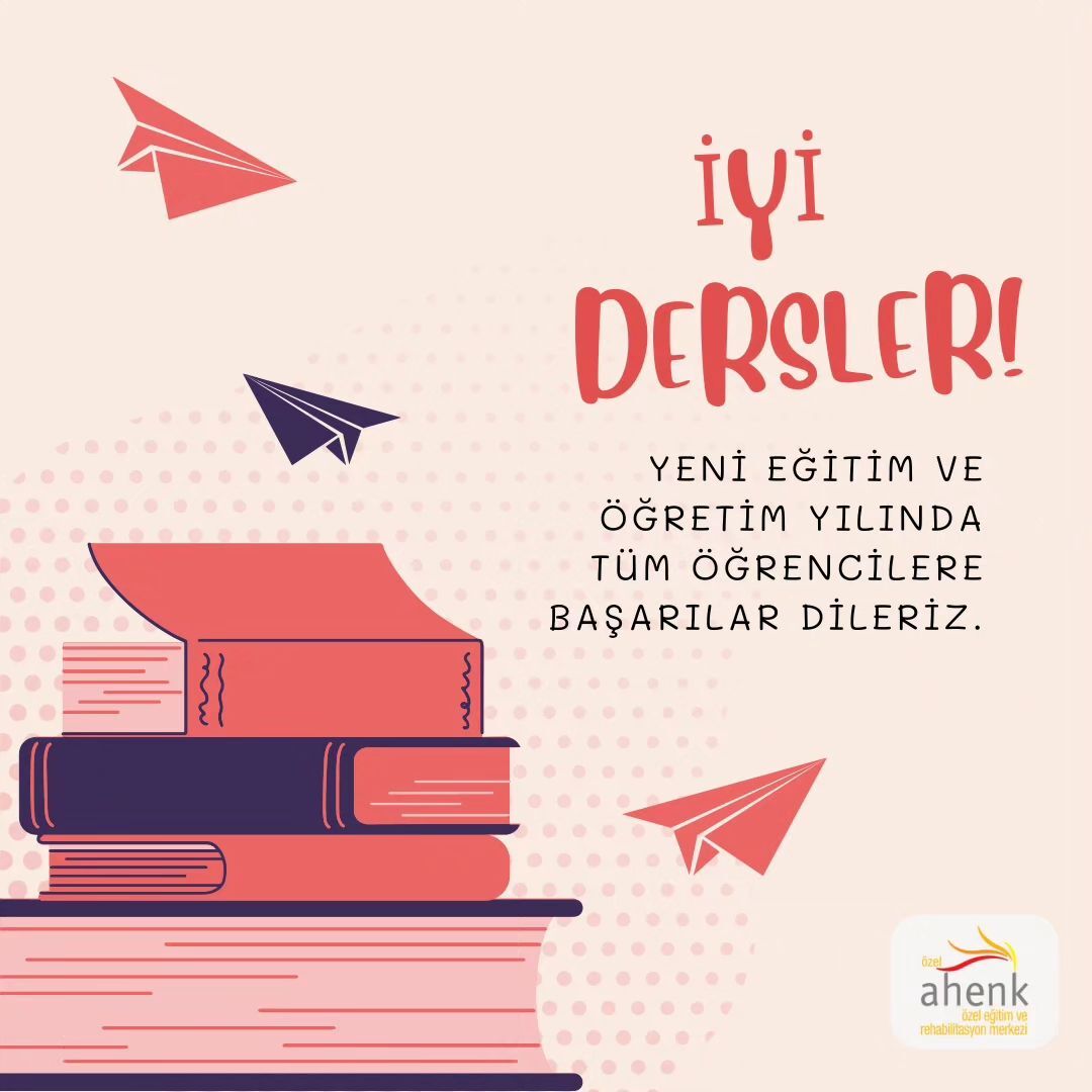 Ahenk ailesi olarak 2023-2024 eğitim-öğretim yılında tüm öğrenci ve öğretmenlerimize başarılar dileriz! #eskisehir #ahenkrehabilitasyon #ozeleğitim #yenieğitimyılı #iyidersler